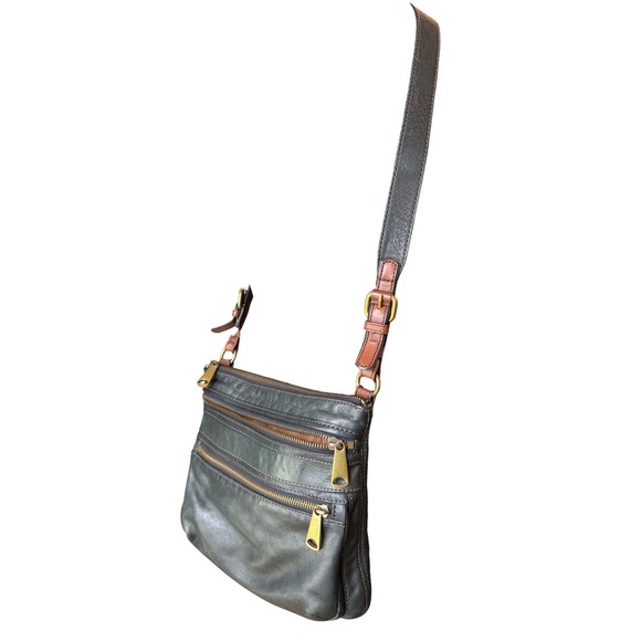 Fossil Handbags - Fossil Explorer Crossbody Black Leather Boho Utility Vintage Dark Academia Boho
